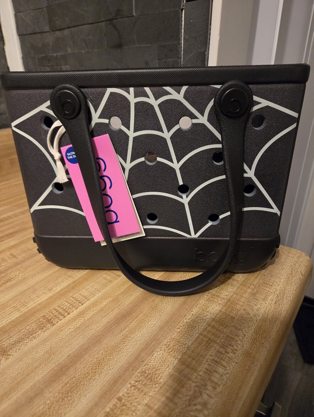 Bogg Bag NWT Halloween Edition - Black Spider Web Glow In The Dark Tote